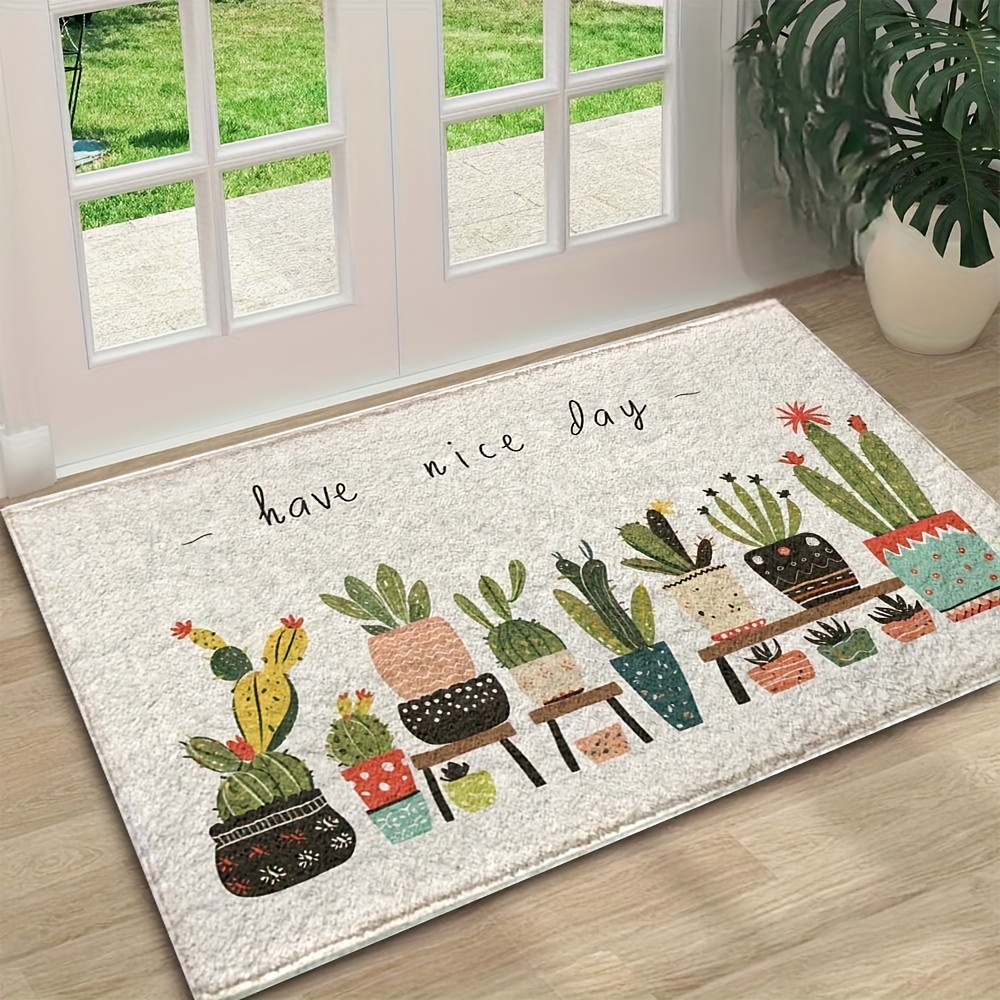 พรมเช็ดเท้ากำมะหยี่คริสตัลลายค - Plant Parent Day บทวิจารณ์และราคา