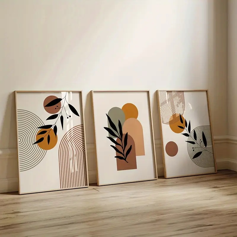 3 ชิ้นโปสเตอร์นามธรรมรูปทรงเรข - Plant Parenting บทวิจารณ์และราคา