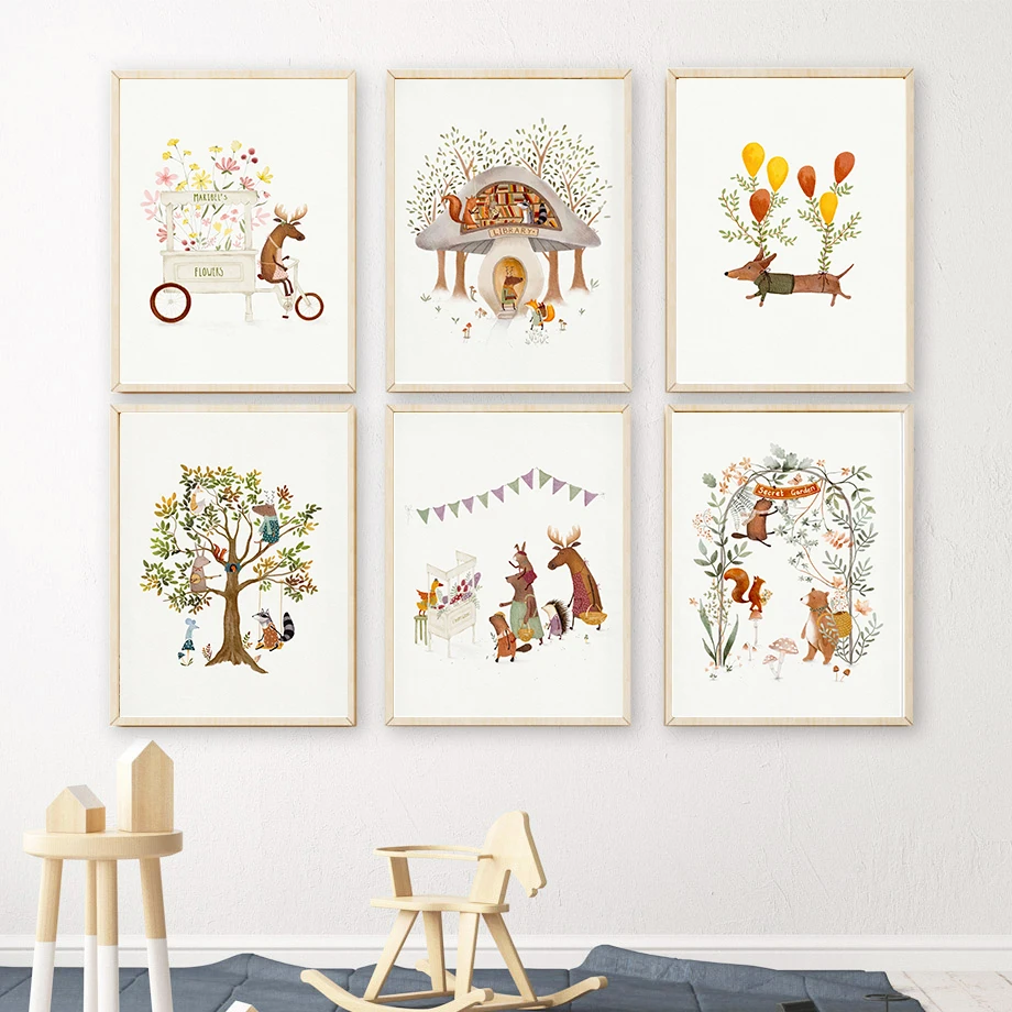 ภาพประกอบสัตว์น่ารักในป่า ดอกไ - Plant Parenting บทวิจารณ์และราคา